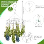 Elesunory 4-Piece Stainless Steel Herb Drying Rack