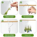 Elesunory 4-Piece Stainless Steel Herb Drying Rack