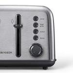 BUYDEEM Retro 4-Slice Stainless Steel Toaster