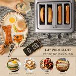 BUYDEEM Retro 4-Slice Stainless Steel Toaster