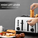 BUYDEEM Retro 4-Slice Stainless Steel Toaster