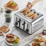 BUYDEEM Retro 4-Slice Stainless Steel Toaster