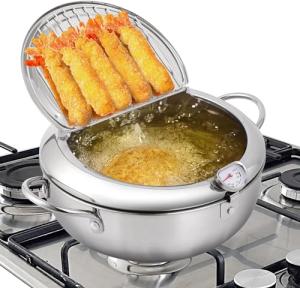 Japanese Stainless Steel Tempura Deep Fryer Pot
