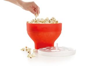 Lekue Red Microwave Popcorn Popper
