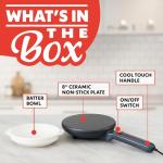 Gourmia 8” Nonstick Electric Crepe Maker