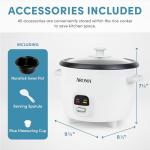 Aroma 3-Cup Rice Cooker with Keep Warm Feature