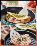 Set of 2 Non-Stick Silicone Spatulas with Wood Handles
