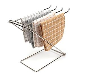 Stainless Steel Dish Rag Holder with 4 Arms