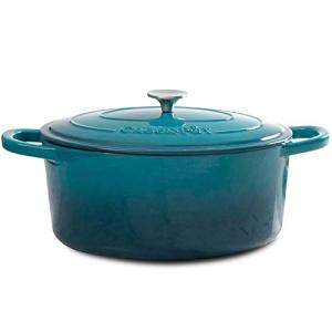 Crock-Pot 7-Quart Teal Enamel Dutch Oven