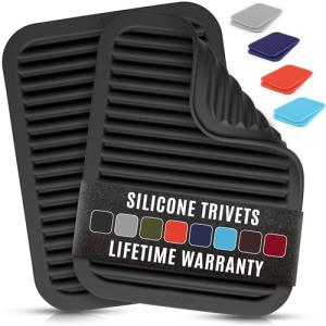 Zulay 2-Pack Silicone Trivets for Hot Pots