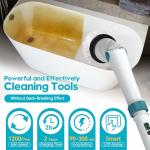 Zordin Cordless Electric Bathroom Scrubber with 8 Brushes
