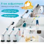 Zordin Cordless Electric Bathroom Scrubber with 8 Brushes