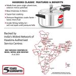 Hawkins 4L Classic Pressure Cooker - Silver
