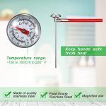 Xuhal 6-Piece Stainless Steel Kitchen Thermometer Set