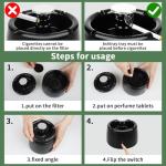 Smokeless Ashtray for Indoor and Outdoor Use