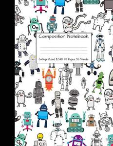 Robot Party Composition Notebook for School