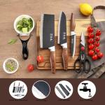 5-Piece Chef Knife Set with Kitchen Scissors