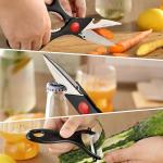 5-Piece Chef Knife Set with Kitchen Scissors
