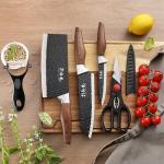 5-Piece Chef Knife Set with Kitchen Scissors