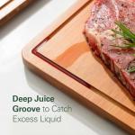 Bamboo Cutting Boards Set with Juice Grooves