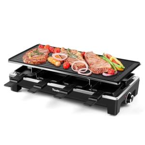 Techwood Electric Raclette Grill for Indoor BBQ Fun