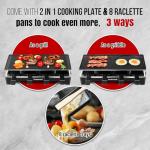 Techwood Electric Raclette Grill for Indoor BBQ Fun