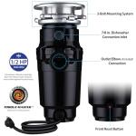Waste Maid 1/2 HP Anti-Jam Garbage Disposal System