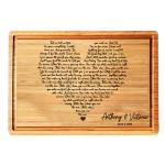 Custom Heart Song Lyrics Cutting Board for Couples