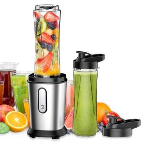 Powerful Electric Blender with Two 20oz Bottles