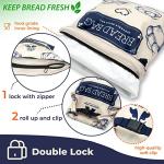 2-Pack Reusable Zipper Bread Bags for Freshness