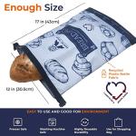 2-Pack Reusable Zipper Bread Bags for Freshness