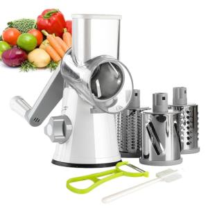 Ourokhome Hand Crank Rotary Cheese Grater Slicer