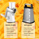 Ourokhome Hand Crank Rotary Cheese Grater Slicer