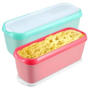 Set of 2 Stackable Ice Cream Containers