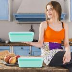 Set of 2 Stackable Ice Cream Containers