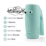 Elite Gourmet 5-Speed Electric Hand Mixer - Mint Blue