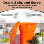 Large Salad Spinner - 5 Gallon Manual Vegetable Washer