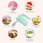 Elite Gourmet 5-Speed Electric Hand Mixer - Mint Blue