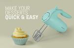 Elite Gourmet 5-Speed Electric Hand Mixer - Mint Blue