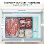 Expandable Freezer Organizer Bins - 4 Pack
