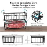 Expandable Freezer Organizer Bins - 4 Pack