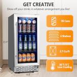 15-Inch Beverage Cooler for Cans and Wine