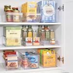 Clear Plastic Fridge Organizer Bin with Handle