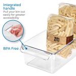 Clear Plastic Fridge Organizer Bin with Handle
