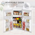 HOMCOM 3.2 Cu.Ft Mini Fridge with Freezer