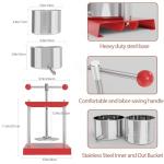 EJWOX Stainless Steel Manual Wine Press 0.53 Gal