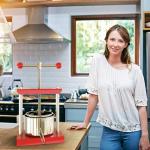 EJWOX Stainless Steel Manual Wine Press 0.53 Gal