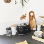 SMEG Black 2-Slice Toaster with 6 Settings