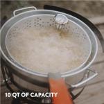 10QT Aluminum Deep Fryer Pot with Basket