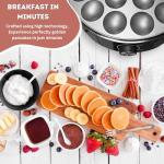24PC Nonstick Mini Pancake Maker with Adjustable Heat